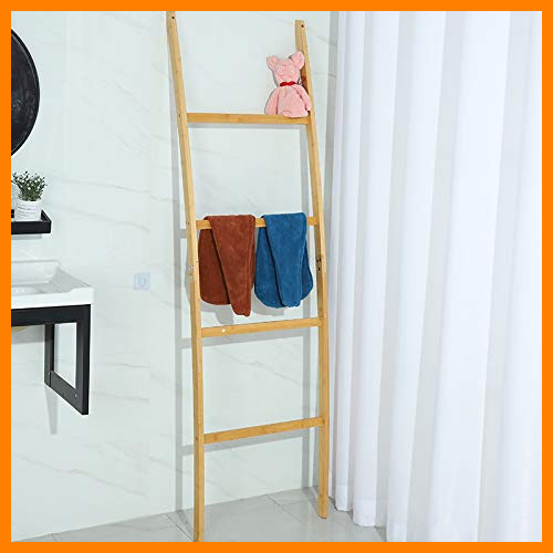 【 Mejor precio en oferta de 】✔️ Toallero toallero de bambú con 4 barras, para cuarto de baño o salón