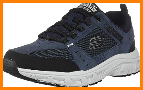 【 Mejor precio en oferta de 】✔️ Skechers Oak Canyon Oxford – Zapatillas para hombre, Azul (Navy/Negro), 43 EU