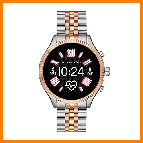 【 Mejor precio en oferta de 】✔️ Michael Kors Smartwatch Lexington 2 para mujer, de acero inoxidable, con brazalete de acero inoxidable multicolor, MKT5080