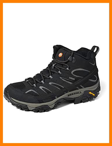 【 Mejor precio en oferta de 】✔️ Merrell Moab 2 Mid GTX, Botas de Senderismo para Hombre, Negro, 41.5 EU