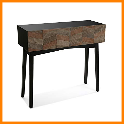 【 Mejor precio en oferta de 】✔️ Versa Skagen Mueble Recibidor Estrecho para la Entrada o el Pasillo, Mesa Consola, con 2 cajones, Medidas (Al x L x An) 82 x 32 x 90 cm, Madera, Color Marrón