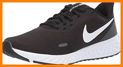 【 Mejor precio en oferta de 】✔️ NIKE Revolution 5, Zapatillas Mujer, Negro (Black White Anthracite BQ32), 43 EU