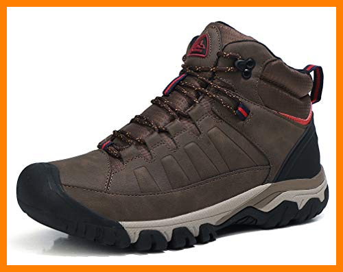 【 Mejor precio en oferta de 】✔️ AX BOXING Botas Invierno Hombre Cálidas Forradas Botines Exterior Trekking Senderismo Tamaño 41-46 (Marrón Rojizo, Numeric_42)