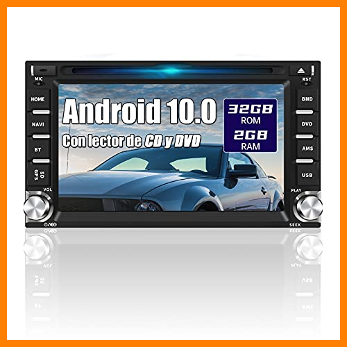 【 Mejor precio en oferta de 】✔️ AWESAFE Android 10.0 [2GB+32GB] Radio 2 DIN Universal con 6.2 Pulgadas Pantalla, Autoradio 2 DIN con CD DVD/WiFi/Navegador GPS/Bluetooth/Mandos Volantes/RDS/USB/SD/Subwoofer/Mirror Link