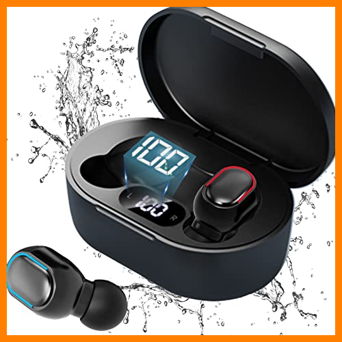 【 Mejor precio en oferta de 】✔️ Auriculares Inalámbricos, Auriculares Bluetooth HiFi Estéreo, Cascos Inalambricos In Ear de IPX7 Impermeables, Auriculares con Cancelación de Ruido, USB Carga Rápida Reproducción de 24H Control Tactil