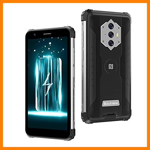 【 Mejor precio en oferta de 】✔️ Móviles Resistentes, Blackview BV6600 Batería 8580mAh Carga Inversa 4GB RAM+64GB ROM Android 10 Octa-Core Procesador Telefono Antigolpe, 5.7’’ HD+ Pantalla, IA Cámara Triple 16MP+8MP, Dual 4G NFC/OTG