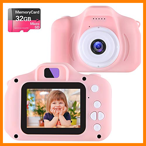 【 Mejor precio en oferta de 】✔️ NINE CUBE Cámara Digital para Niños de 3 a 7 Años,Cámara Infantil con Tarjeta TF 32 GB,Juguetes de Video Cámara para Niños 1080P Cumpleaños para Niñas de 3 4 5 6 7 Años