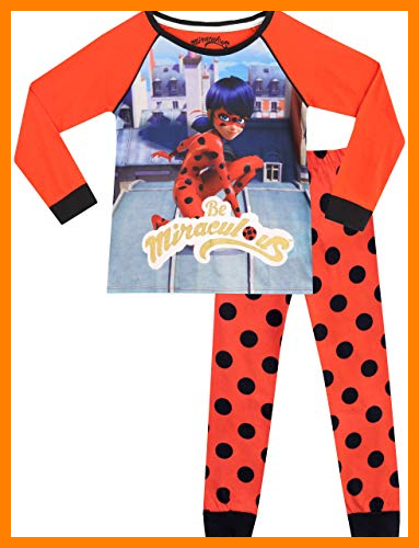 【 Mejor precio en oferta de 】✔️ Miraculous Pijamas de Manga Larga para Niñas Ladybug Multicolore 10-11 Años