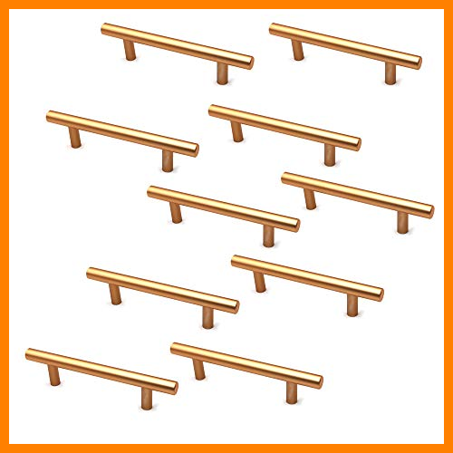 【 Mejor precio en oferta de 】✔️ NUZAMAS - Juego de 10 tiradores y tiradores en T para puerta de armario, tiradores de cajón de muebles, aleación de zinc, 150mm de largo, barras de armario de cocina, de centro a centro de 96mm