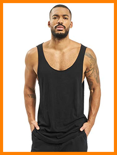 【 Mejor precio en oferta de 】✔️ Urban Classics Long Shaped Open Edge Loose Tank Camiseta Deportiva de Tirantes, Negro (Black 7), XL para Hombre