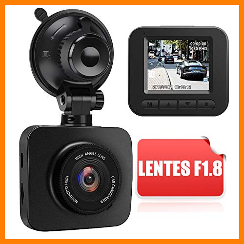【 Mejor precio en oferta de 】✔️ AWESAFE Cámara de Coche Dash CAM 1080P Full HD 170 Ángulo con WDR G-Sensor, Detección de Movimiento, Grabación en Bucle, Monitor de Aparcamiento