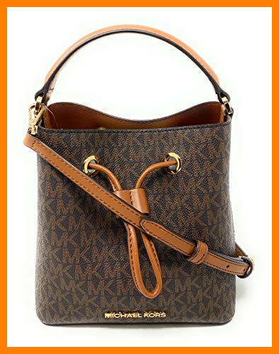 【 Mejor precio en oferta de 】✔️ Michael Kors Suri Small Bucket Shoulder Bag (Brown PVC)
