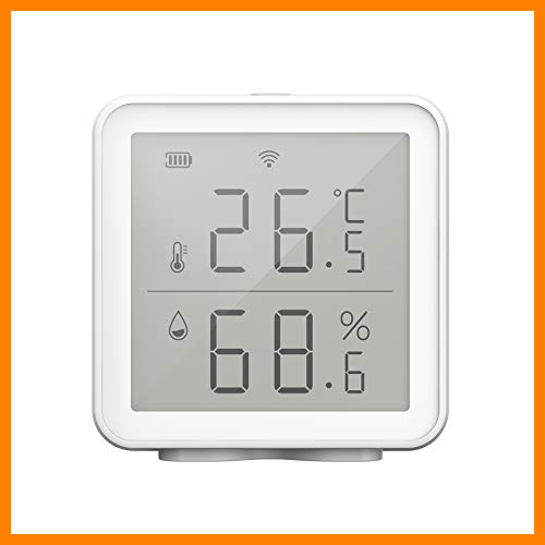 【 Mejor precio en oferta de 】✔️ VISLONE WiFi Sensor de humedad de temperatura inteligente Compatible con Alexa Google Assistant Higrómetro digital inalámbrico de rango súper largo de 230 pies Termómetro de interior