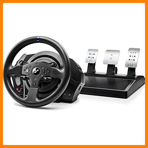 【 Mejor precio en oferta de 】✔️ Thrustmaster T300RS GT,Volante y 3 Pedales,PS4 y PC,REALSIMULATOR Force Feedback,Motor Brushless,Sistema de Correa Doble,Tecnología Magnética,Volante Intercambiable,funciona con juegos de PS5