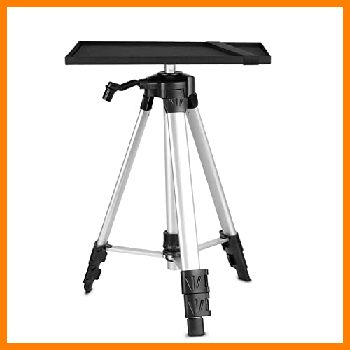 【 Mejor precio en oferta de 】✔️ Neewer Soporte de Proyector de Aluminio Soporte Portátil Ajustable Soporte Ordenador con Placa y Bolsa Transporte Altura Ajustable 46-121cm para Proyectores/Portátiles(Plateado)