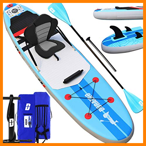 【 Mejor precio en oferta de 】✔️ Tabla Hinchable Paddle Surf Sup Paddel Surf Bomba, Asiento de Kayak, Almohadilla integrada, Aleta Desprendible, Doble remo ajustable, Kit de Reparación, 305 x 76 x 15 cm, hasta 110 kg
