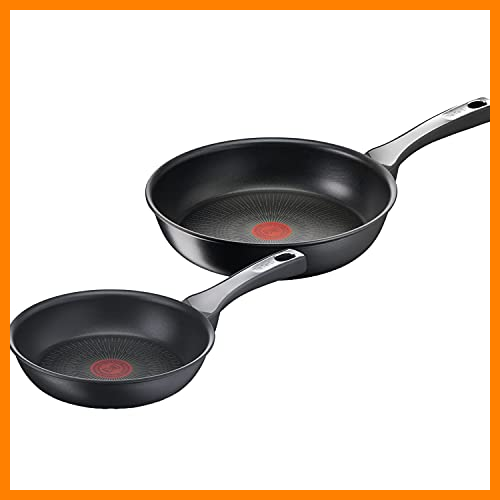 【 Mejor precio en oferta de 】✔️ Tefal Unlimited On - Juego de 2 Sartenes: 2 Sartenes de 20/26 cm con revestimiento muy resistente, Thermo-Signal, Thermo-Fusion, forma profunda, todo tipo de cocinas, apto para horno, sin PFOA