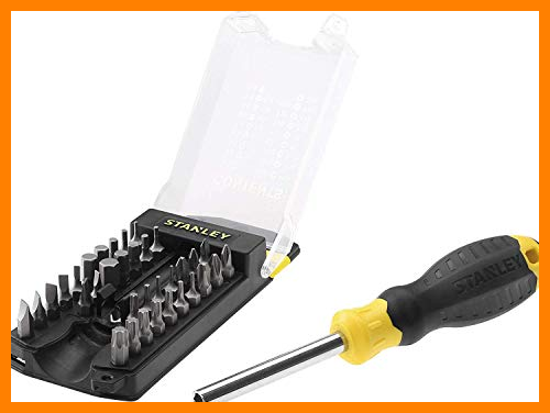 【 Mejor precio en oferta de 】✔️ STANLEY STHT0-70885 - Destornillador multipuntas, incluye 33 puntas y organizador de puntas