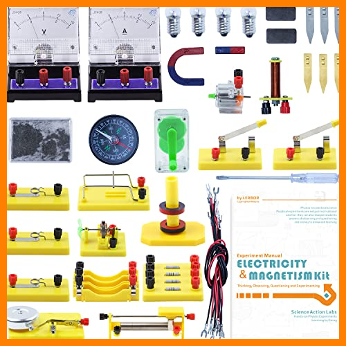 【 Mejor precio en oferta de 】✔️ Teenii CTIM Laboratorio de Física Kit de Aprendizaje Básico de Circuitos Experimento de Electricidad y Magnetismo para niños Alumnos de Secundaria y Bachillerato Electromagnetismo