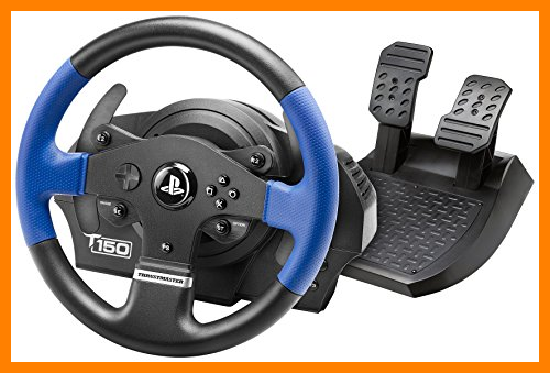 【 Mejor precio en oferta de 】✔️ Thrustmaster T150 volante de carreras ergonómico con un juego de 2 pedales - Compatible con PS4 y PC - Funciona con juegos de PS5