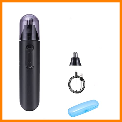 【 Mejor precio en oferta de 】✔️ N / B Cortapelos para Orejas y Nariz, Afeitado de precisión indoloro a 8000 RPM, Cabezal de Corte arqueado Tridimensional, con Cabezal de Corte de Repuesto y Caja de Almacenamiento