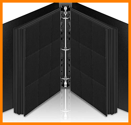 【 Mejor precio en oferta de 】✔️ Timesun Tarjetas coleccionables 540 bolsillos transparentes, 30 páginas por cada 18 bolsillos, carpeta vacía transparente, portatarjetas con tapa impermeable (negro, 540 bolsillos)