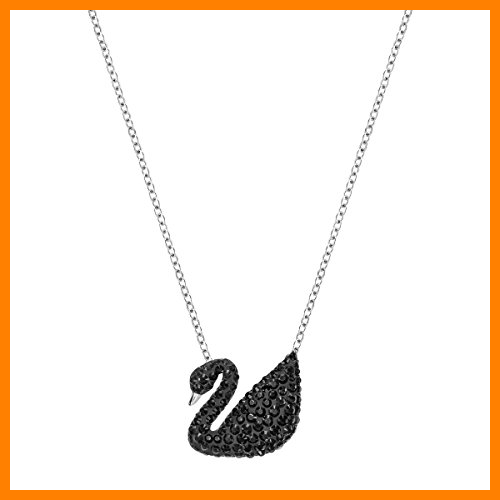 【 Mejor precio en oferta de 】✔️ Swarovski Colgante Swarovski Iconic Swan, negro, Baño de Rodio