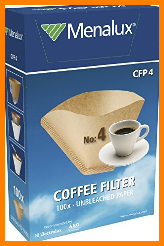 【 Mejor precio en oferta de 】✔️ Menalux CFP4 - 100 Filtros de papel 1x4 para cafetera de goteo
