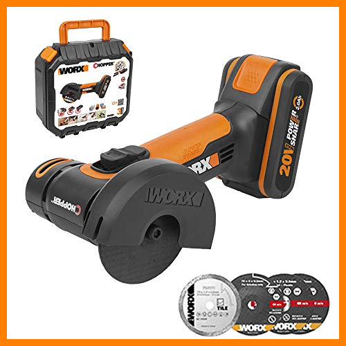 【 Mejor precio en oferta de 】✔️ MiniAmoladora a batería"Chopper" 20V 2.0Ah WX801 Worx