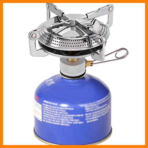 【 Mejor precio en oferta de 】✔️ Mini estufa para acampar, Portátil plegable Estufa de gas al aire libre Horno Picnic Cocina Hornilla con bolsa de almacenamiento para acampar barbacoa Picnic
