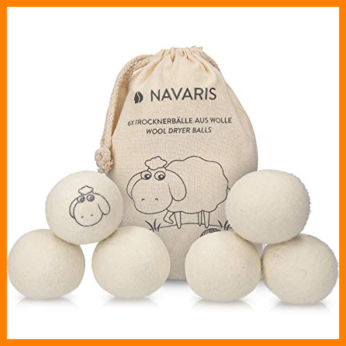 【 Mejor precio en oferta de 】✔️ Navaris Bolas para Secadora y Lavadora de Lana - Pelotas para secar la Ropa sin Usar suavizante - Dryer Balls de Lana de Oveja Reutilizables