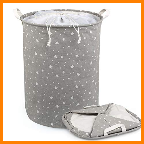 【 Mejor precio en oferta de 】✔️ Ballery Cesto para la Ropa, Cesto para Guardar Ropa Sucia Plegable, Cesta Redonda de Almacenamiento de lavandería, Algodón - Star