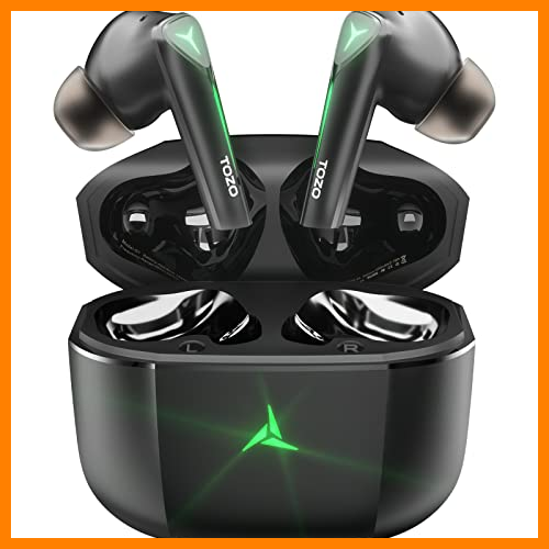 【 Mejor precio en oferta de 】✔️ TOZO G1 Auriculares inalámbricos Bluetooth para Juegos con micrófono Auriculares intrauditivos de Alta sensibilidad con Modo de Juego/música 45 ms de Baja latencia diseñados para Juegos