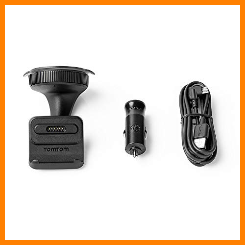 【 Mejor precio en oferta de 】✔️ Soporte de parabrisas TomTom Click-and-Drive más cargador para coche y cable USB para todos los modelos TomTom 5 y 6 pulgadas GO y GO Professional (consulte la lista de compatibilidad a continuación)