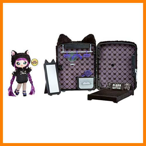 【 Mejor precio en oferta de 】✔️ Na Na Na Surprise 3 en 1 Mochila Dormitorio Black Kitty con Muñeca Tuesday Meow de Edición Limitada