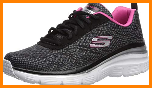 【 Mejor precio en oferta de 】✔️ Skechers Fashion Fit Bold Boundaries, Zapatillas para Correr Mujer, Black/Hot Pink, 40 EU