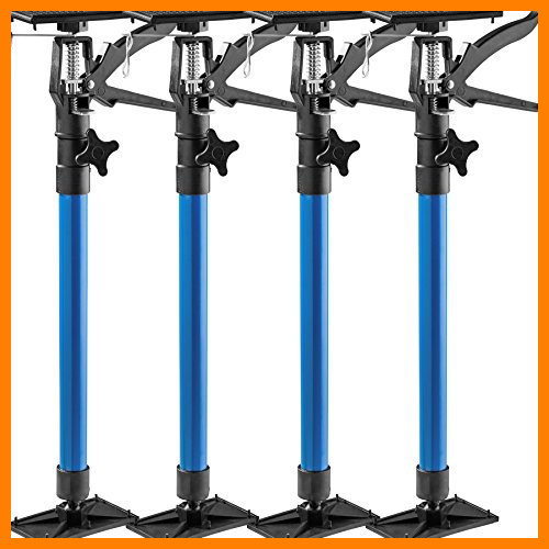 【 Mejor precio en oferta de 】✔️ tectake 800504 - Juego de Tensores, Telescópicos, Tensor de Puerta, Altura Regulable, Multiusos- varias Cantidades (4x Azul | No. 402613)