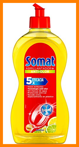 【 Mejor precio en oferta de 】✔️ Somat Abrillantador Limón para lavavajillas máquina + Secado Extra - 500 ml