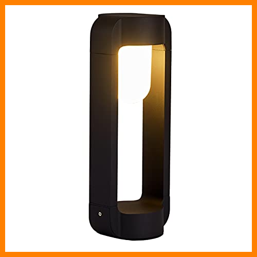 【 Mejor precio en oferta de 】✔️ Topmo-plus farolas exterior jardin luces exterior suelo balizas aluminio portalámparas e27 Bombilla non incluida/iluminacion exterior para jardinera Ruta Yarda Camas de flores negro 40CM
