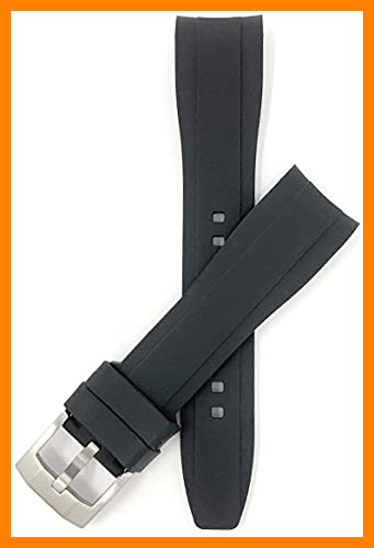 【 Mejor precio en oferta de 】✔️ Bandini Correas de reloj de silicona, extremo curvado, correas de repuesto de goma suave, impermeables, hebilla de acero inoxidable, muchos colores, 18 mm, 20 mm, 22 mm