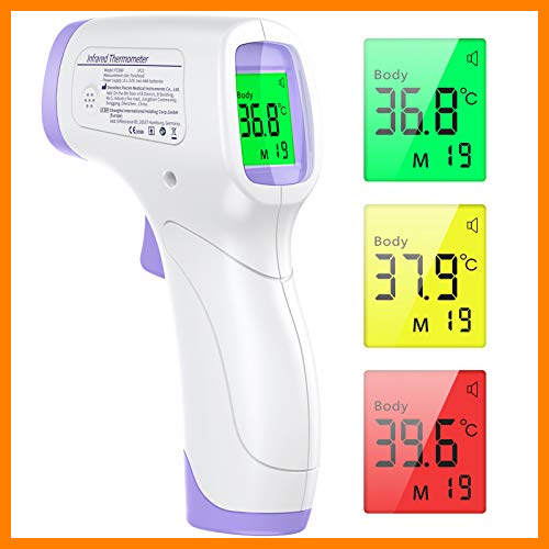 【 Mejor precio en oferta de 】✔️ Termómetro Digital, KKmier Termometro Digitales Infrarrojo sin Contacto con Pantalla LCD,Termómetro médico para Bebé, Adulto, Hospital, Aeropuerto, Cuidado de la Salud en el Hogar
