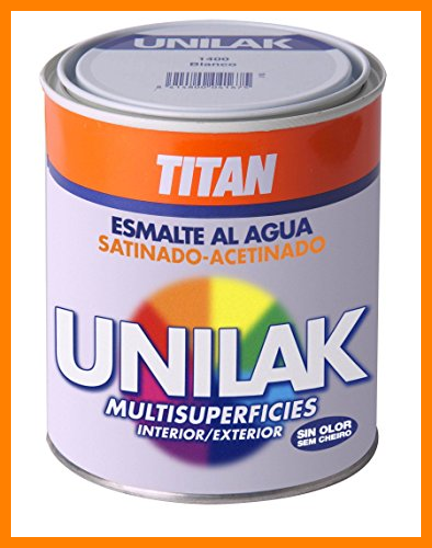 【 Mejor precio en oferta de 】✔️ Titan. - Esmalte-Al-Agua-Unilak-Satinado-Titan-Blanco-750-Ml