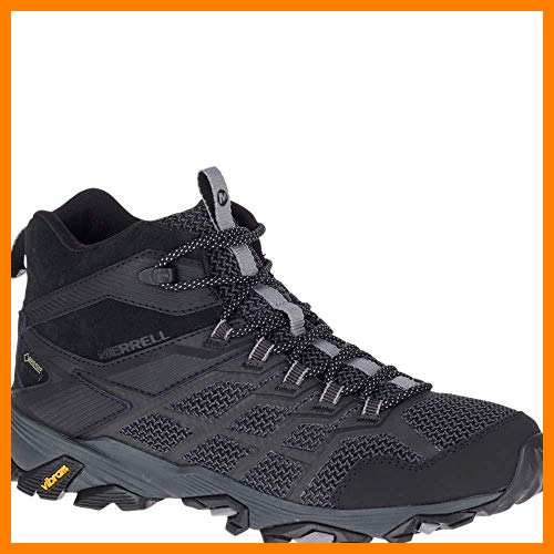 【 Mejor precio en oferta de 】✔️ MERRELL MOAB FST 2 Mid, Botas Tiempo Libre y Sportwear Hombre, Black Negro, 43 EU