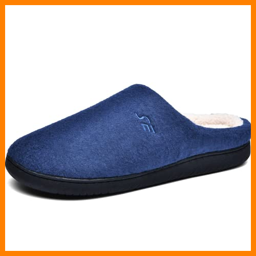 【 Mejor precio en oferta de 】✔️ NAITOKE Zapatillas Casa Hombre Antideslizante de Interior y Exterior Pantuflas,Confortable Pantuflas Hombre De Forro Polar Suave,Navyblau,42/43 EU