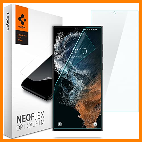 【 Mejor precio en oferta de 】✔️ Spigen NeoFlex Protector Pantalla para Samsung Galaxy S22 Ultra Película de TPU - 2 Unidades, Alta Definición, Compatible con Funda