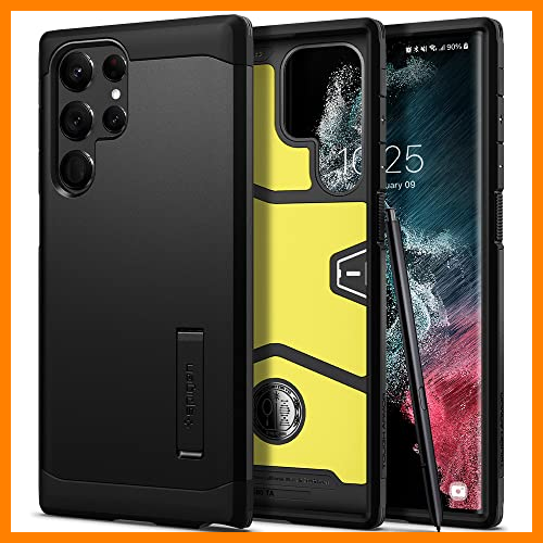【 Mejor precio en oferta de 】✔️ Spigen Funda Tough Armor Compatible con Samsung Galaxy S22 Ultra 5G - Negro