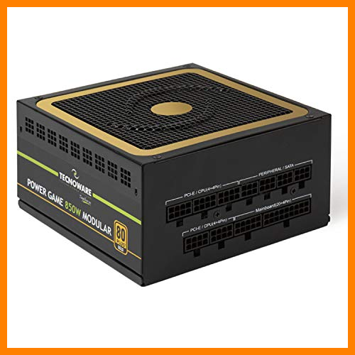 【 Mejor precio en oferta de 】✔️ Tecnoware Fuente de Alimentación Modular 850W para PC Gaming - Certificación 80 Plus Gold de Alta eficiencia (> 90%), con Ventilador Ultra Silencioso