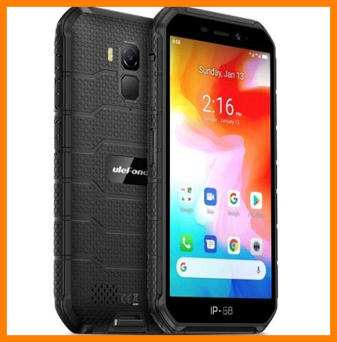 【 Mejor precio en oferta de 】✔️ Móvil Resistente (2020), Ulefone Armor X7 Android 10 4G Teléfono Móviles Antigolpes IP68, Batería 4000 mAh, Fotografía Submarina, Quad-Core 2GB+16GB, Dual SIM/GPS/NFC, Desbloqueo Facial Negro