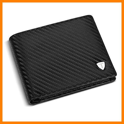 【 Mejor precio en oferta de 】✔️ TEEHON Cartera Hombre Billetera Hombre Piel con RIFD Bloqueo Cartera para Hombre con 7 Ranuras para Tarjetas 1 Ranuras para ID 1 Ranuras para Monedas Negro Caja De Regalo para Hombre