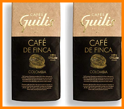 【 Mejor precio en oferta de 】✔️ CAFES GUILIS DESDE 1928 AMANTES DEL CAFE Café de Colombia en Grano Arábica Tueste Natural. Finca Mocatán 2 Kg